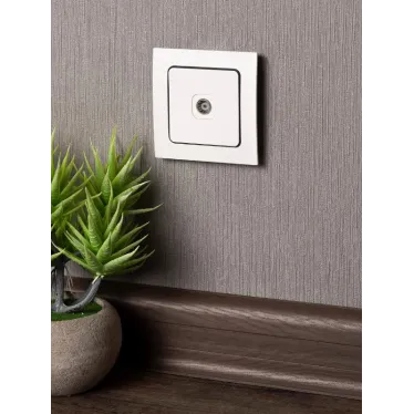 Стокгольм Механизм Розетки TV 1-местной 75Ом 5-862МГц белый