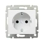 VALENA Розетка с заземлением в рамку белая