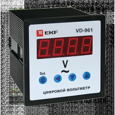 Вольтметр цифровой VD-961 на панель (96х96) однофазный PROxima
