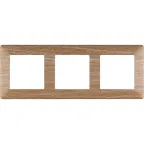 Valena LIFE Рамка 3 поста светлое дерево универсальная