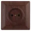 Розетка 2P, 16А-250В, СУ, Solo, венге, 4-201-10