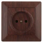 Розетка 2P, 16А-250В, СУ, Solo, венге, 4-201-10