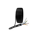 Витая пара U/UTP Cat5e 4x2x24 AWG CU PE + ТРОС OUTDOOR 305 м