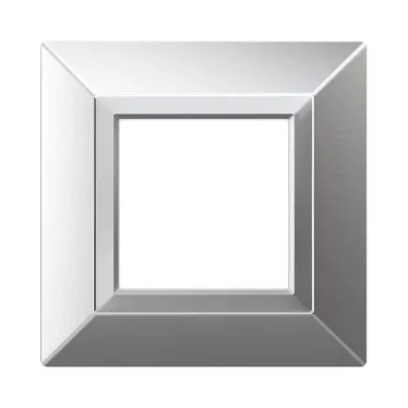 Рамка из металла, ''Avanti'', светло-серебристая, 2 модуля