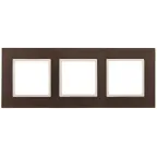 Рамка на 3 поста, стекло, Эра Elegance, мокко+сл.кость, 14-5103-31