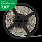 Лента светодиодная LED 2835/60-SMD 4.8 Вт/м 210 лм/м Зеленый DC 12В IP20 8мм (ZIP bag 5м) Elementary Gauss