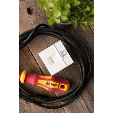 Розетка RJ45, категории 5e (ширина 2 модуля)