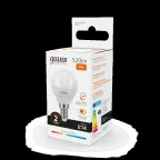 Лампа светодиодная LED 8 Вт 520 лм 3000К шар P45 теплый E14 AC 220В Elementary Gauss
