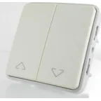 Переключатель двойной для жалюзи, цвет белый