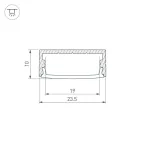 Профиль ARH-WIDE-H10-2000 ANOD (ARL, Алюминий)