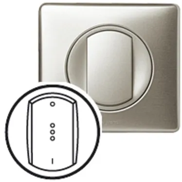 Celiane Панель лицевая для выключателя 2 полюса индикатор титан