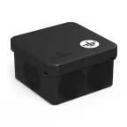 Коробка уравнивания потенциалов (КУП) 60-0200-9005-У для прямого монтажа двухкомпонентная безгалогенная (HF) черная 70х70х40 (150шт/кор) Промрукав