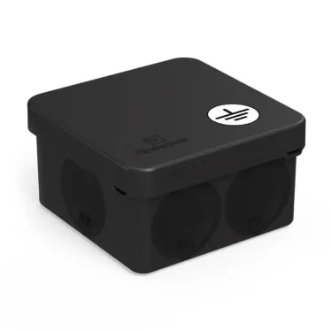 Коробка уравнивания потенциалов (КУП) 60-0200-9005-У для прямого монтажа двухкомпонентная безгалогенная (HF) черная 70х70х40 (150шт/кор) Промрукав