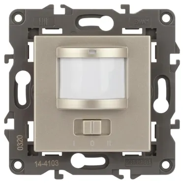 Датчик движения 2-проводной, 180-250В, 200Вт, Эра Eleg, шампань,14-4103-04