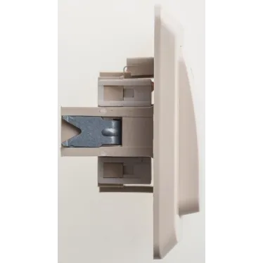 ЭТЮД Переключатель одноклавишный скрытый с индикацией бежевый