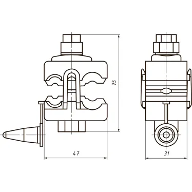 Зажим ответвительный (CTN 70 P) | 20900471 | ВК