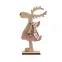 Деревянная фигурка "Рождественский Олень" Розовый 10,5*4*18 см | 504-006 | NEON-NIGHT