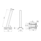 Кронштейн для уличных светильников на столб под бандажную ленту 122*150*400 D38мм | 903265501 | Gauss
