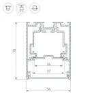 Профиль S2-LINE-5470-2500 SEAMLESS ANOD (arlight, Алюминий) | 029440 | Arlight