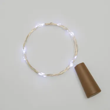 Гирлянда Роса с пробкой 2 м, 20 LED, белое свечение, 3хLR44 в комплекте | 302-025 | NEON-NIGHT