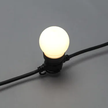 Уличная гирлянда Лофт, черный каучук, 20 матовых ламп х 5 LED, влагостойкая IP44 | 331-356 | NEON-NIGHT