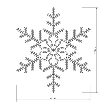 Фигура ARD-SNOWFLAKE-M3-920x920-432LED White (230V, 30W) | 025306 | Arlight
