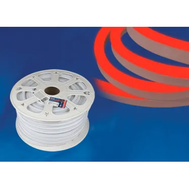 Лента светодиодная 220В IP75 NEON 50 м Красный свет ULS-N21-2835-120LED лента /m-8mm-IP67-220V-8W/m-50M-RED | UL-00003770 | Uniel