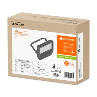 Прожектор светодиодный ДО-20Вт 4000К 2400лм IP65 чёрный LEDVANCE | 4058075421011 | LEDVANCE