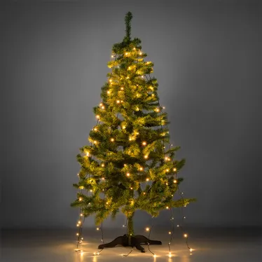 Елочная гирлянда с кольцом, 7 нитей по 1,5 метра, цвет диодов теплый белый, не соединяется | 235-076 | NEON-NIGHT