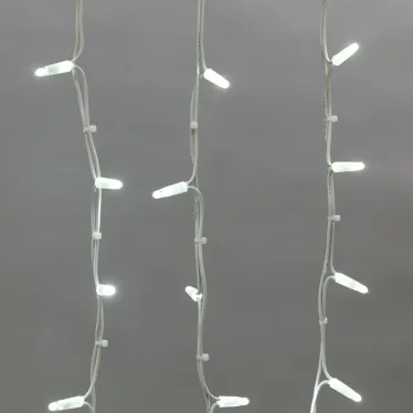 Гирлянда Айсикл (бахрома) светодиодный, 4,0 х 0,6 м, белый провод "КАУЧУК", 230 В, диоды белые, 128 LED | 255-205 | NEON-NIGHT