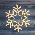 Фигура "Снежинка" цвет ТЕПЛЫЙ БЕЛЫЙ, размер 55*55 см  | 501-324 | NEON-NIGHT