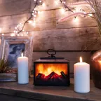 Декоративный камин "Сканди" с эффектом живого огня 18х9х16 см, батарейки 3хС (не в комплекте) | 511-033 | NEON-NIGHT