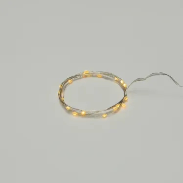 Гирлянда Роса с крупными каплями 2 м, 20 LED, теплое белое свечение, 2хCR2032 в комплекте | 302-006 | NEON-NIGHT