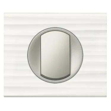 Рамка, однопостовая, Corian белый рельеф