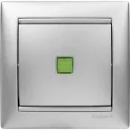 VALENA Рамка 1 пост горизонтальная алюминий