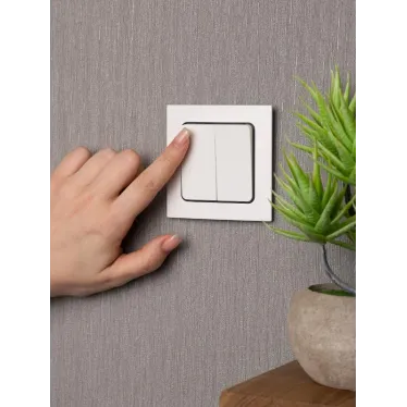 Стокгольм Механизм Выключателя 2-кл. 10А в/к белый