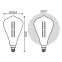 Лампа светодиодная LED Vintage Filament Straight ST164 6W E27 164*297mm Gray 330lm 4000K 1/6 | 157802205 | Gauss