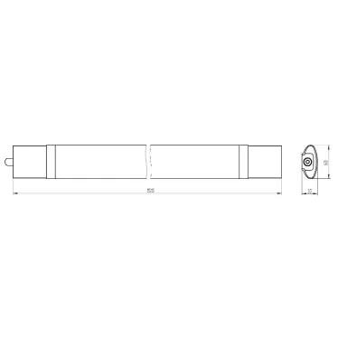 Светильник светодиодный SPP-3-50-6K-M IP65 1500х60мм 50Вт 4250Лм Ra»80 6500K мат (20/240)