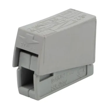 Клемма строительно-монтажная СМК 224-101 для свет-ка на 1 проводник серая 100 шт, REXANT