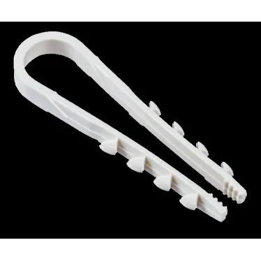 Дюбель-хомут 11-18мм для круглого кабеля нейлон белый (25шт/упак) IEK
