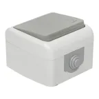 Кнопка звонка Мурманск 1-клавишная 10А IP54 серая