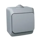 ЭТЮД Выключатель одноклавишный наружный IP44 серый