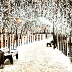 Светодиодная гирлянда ARD-EDGE-CLASSIC-2400x600-CLEAR-88LED-PULSE Warm (230V, 6W) (Ardecoled, IP65) | 034913 | Arlight