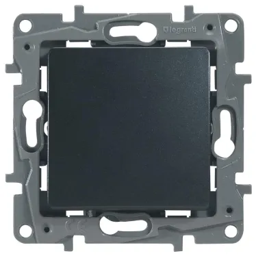 ETIKA Кнопка НО/НЗ антрацит 6АХ безвинтовые зажимы