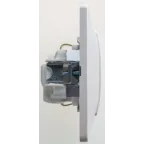 GLOSSA Розетка с заземлением со шторками перламутр в сборе