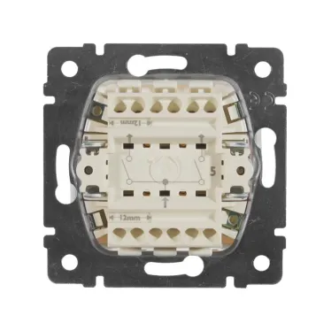 VALENA Выключатель двухклавишный в рамку белый