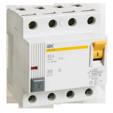 Выключатель дифференциального тока (УЗО) ВД1-63S 4Р 32А 100мА(Электромеханическое)