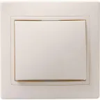КВАРТА Выключатель одноклавишный кнопка бежевый 10А
