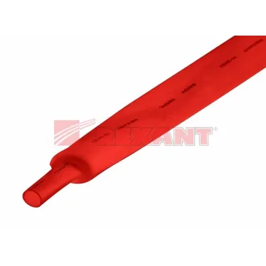 Термоусаживаемая трубка 22,0 11,0 мм, красная, упаковка 10 шт. по 1 м, REXANT