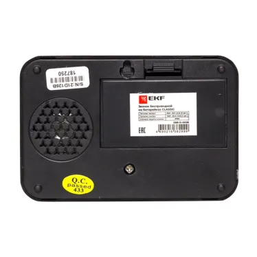 Звонок беспр. на батарейках Classic (2х1,5В АА, черный, 51 мелод. с индик. 4 ур.)